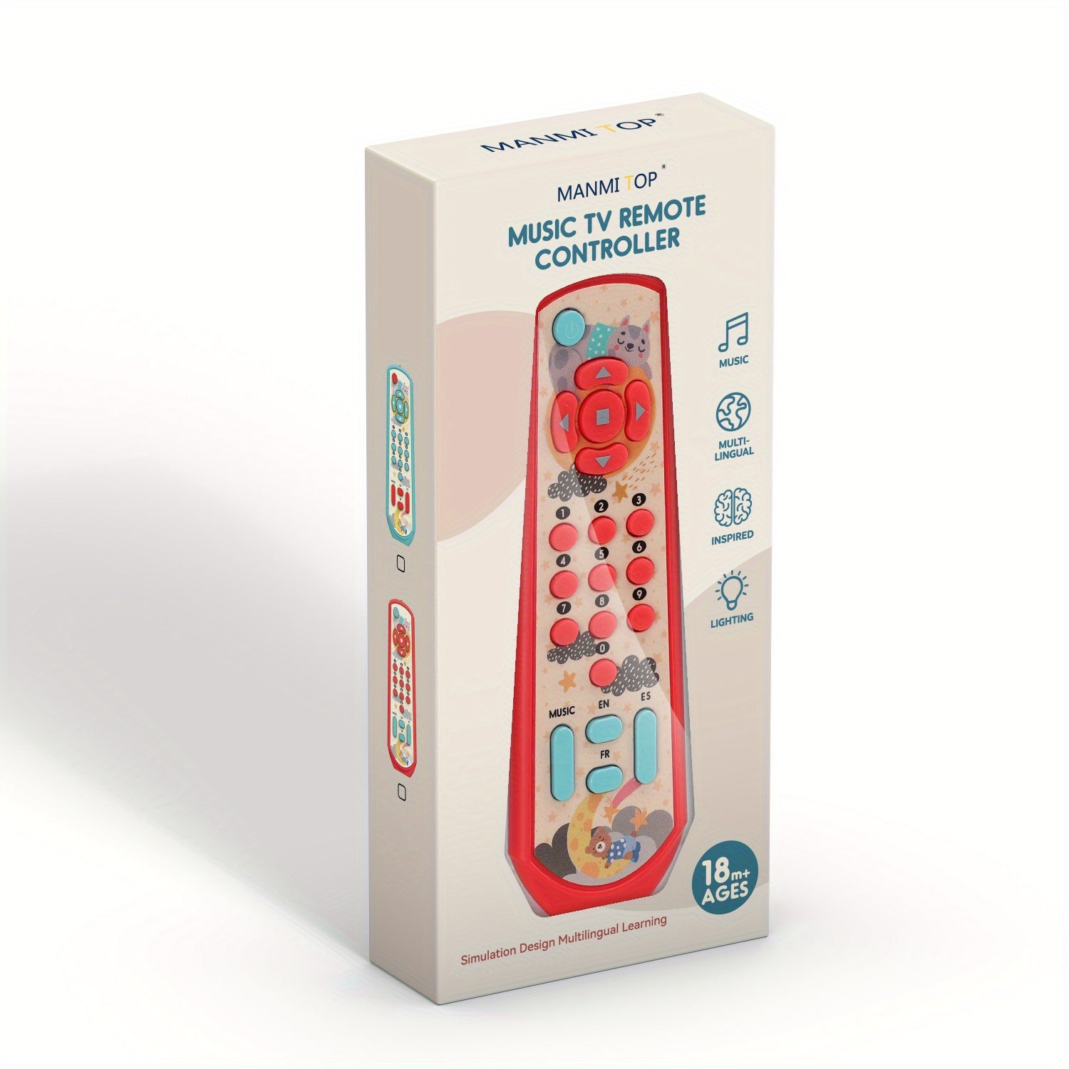 Early Educational TV Remote Control Baby Toy 6 Months Plus