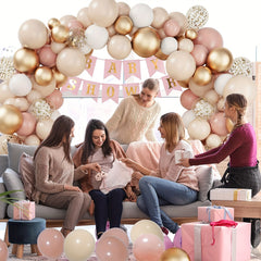 141pcs Blush Balloons Garland Arch Kit for Girls Baby Shower Decor