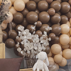 60pcs Brown Blush Latex Balloons Set Wedding Birthday Decor