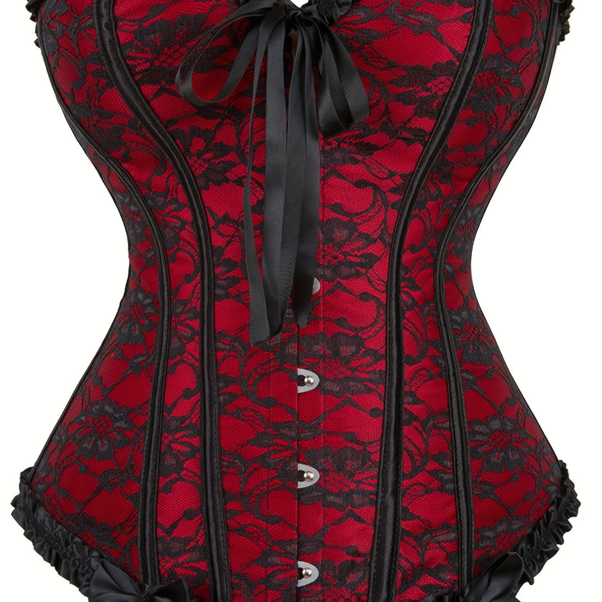 Strapless Corset Bustier Lace Up Body Shaper Women's Lingerie