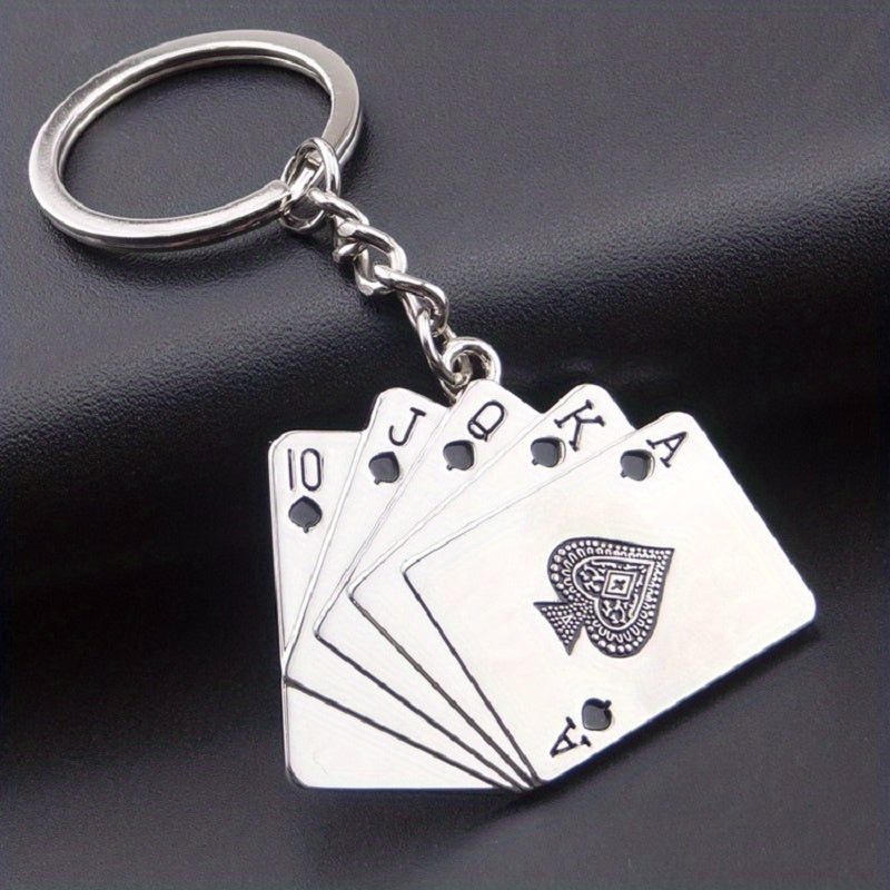 Creative Playing Card Keychain Bag Backpack Pendant Halloween Gift