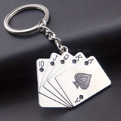 Creative Playing Card Keychain Bag Backpack Pendant Halloween Gift