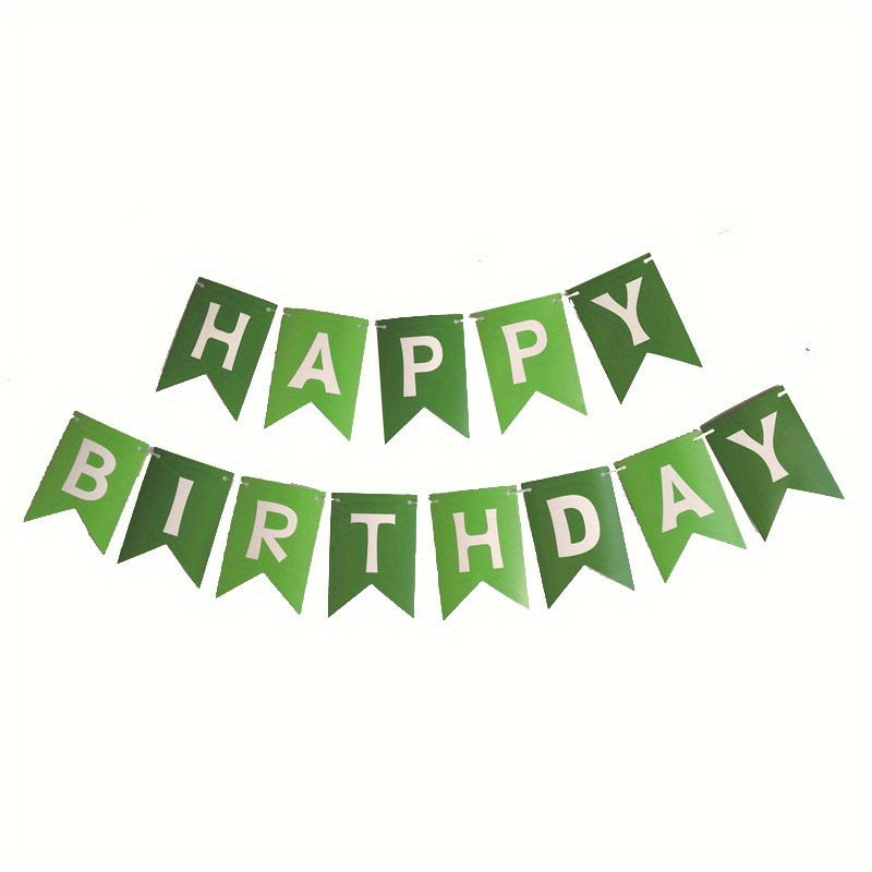 Happy Birthday Pull Flag Letter Bronzing Banner Children's Birthday Decor