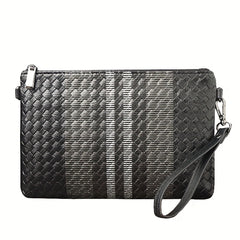 Men's Clutch Bag Large Capacity Woven Handbag Envelope Business Wear