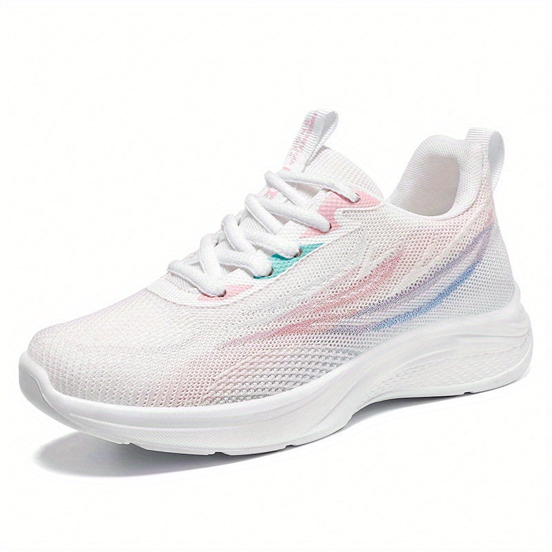 Women's Knit Sports Shoes Breathable Low Top Running Casual Gym Tennis Sneakers