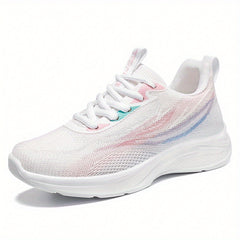 Women's Knit Sports Shoes Breathable Low Top Running Casual Gym Tennis Sneakers
