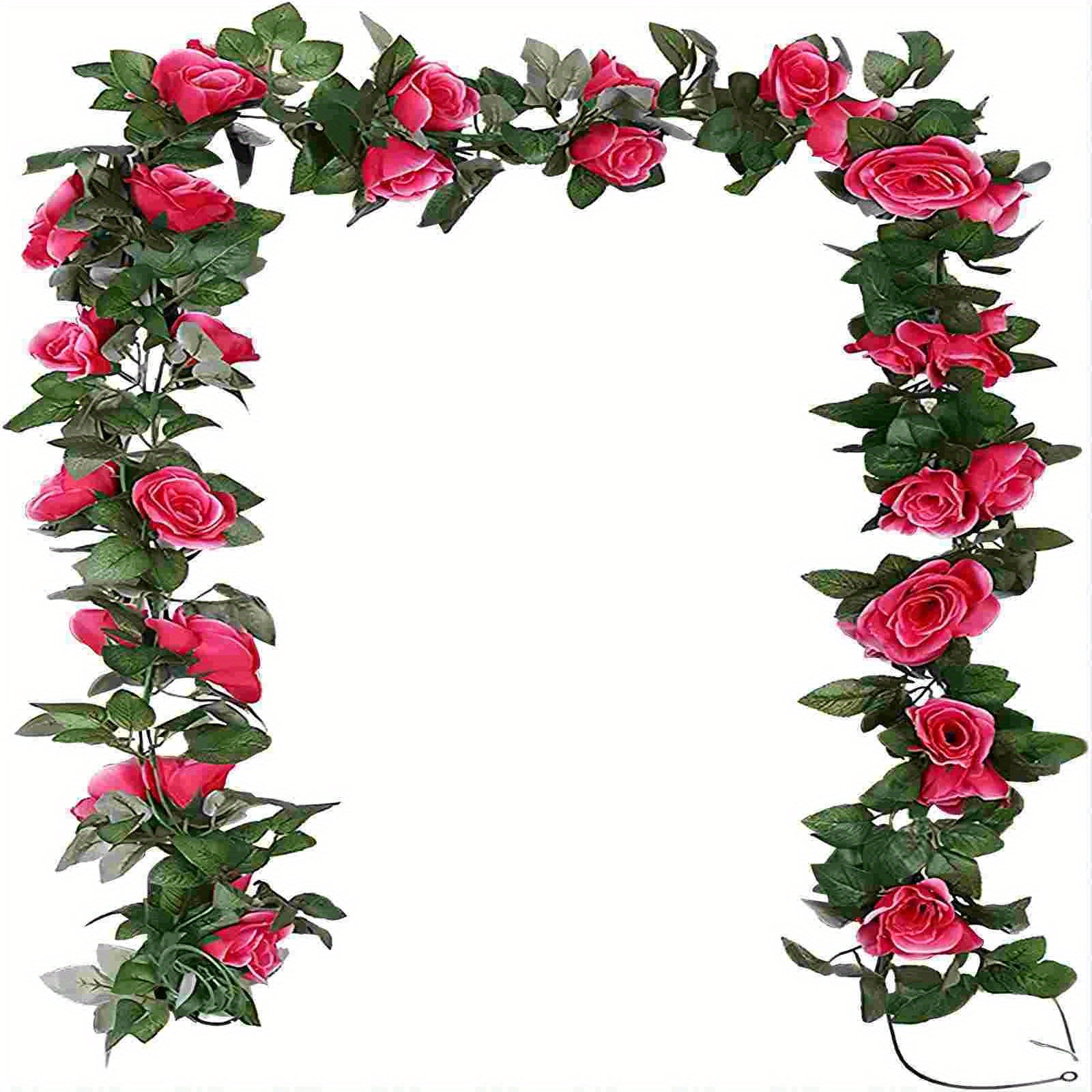 Artificial Roses Flower Garland Home Garden Office Wedding Decor