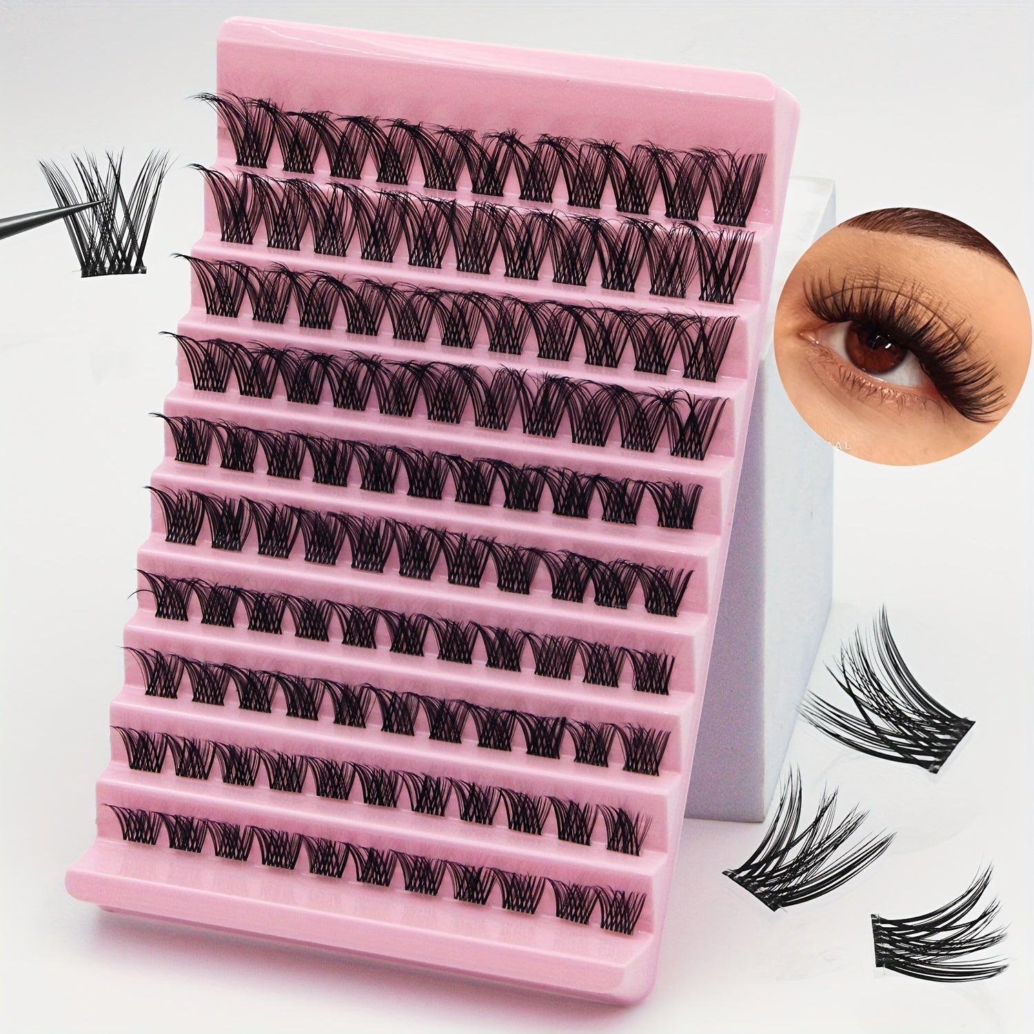 110Pcs DIY Eyelash Extensions 8 16mm False Lashes D Curling Natural Look