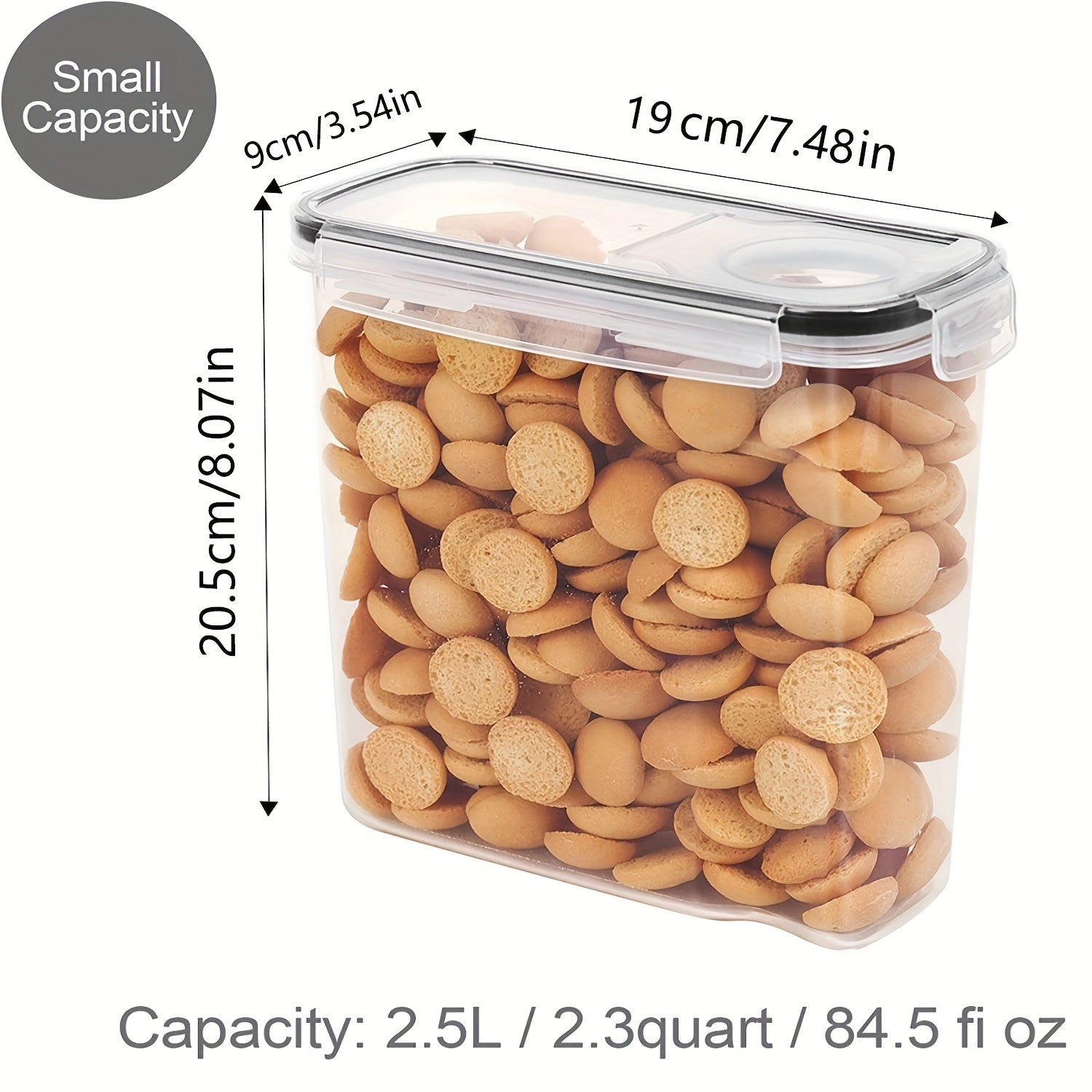 4 Pack Cereal Storage Container Set BPA Plastic Airtight Food Storage Containers