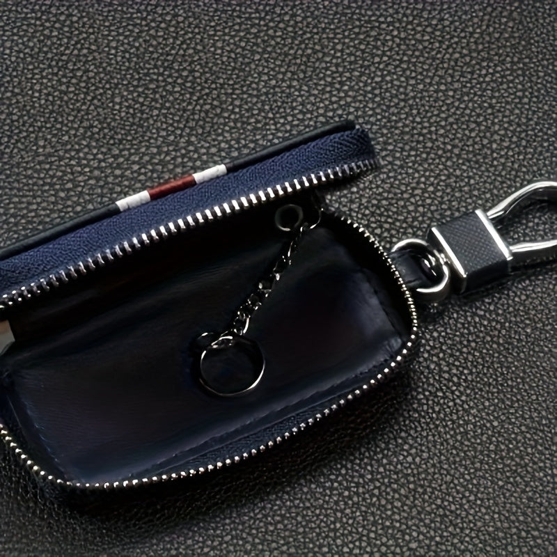 Car Key Bag Three Stripe Car Protection Case Zipper Wallet