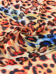  Leopard Pattern Wrap Cover Up Skirt