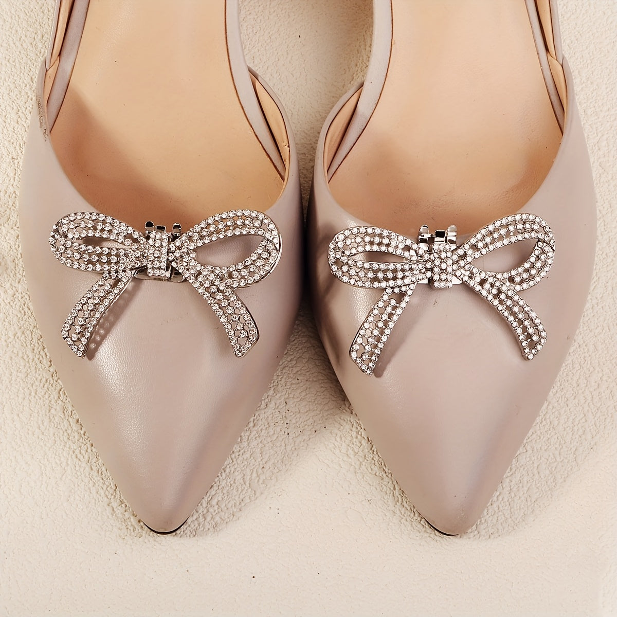 Star & Bow Rhinestone Shoe Clips for Weddings