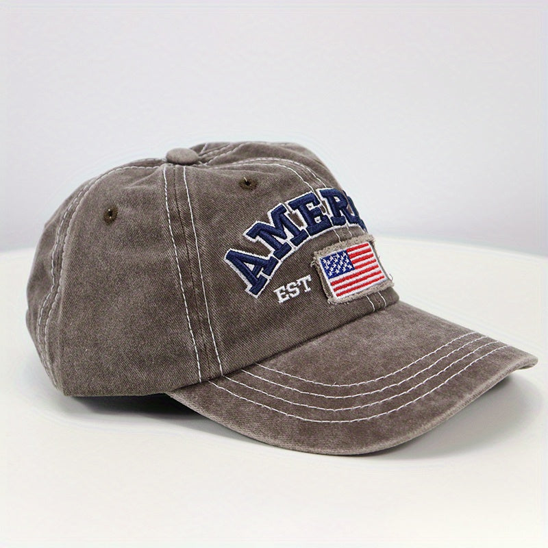 Men's Outdoor American Flag Vintage Baseball Cap