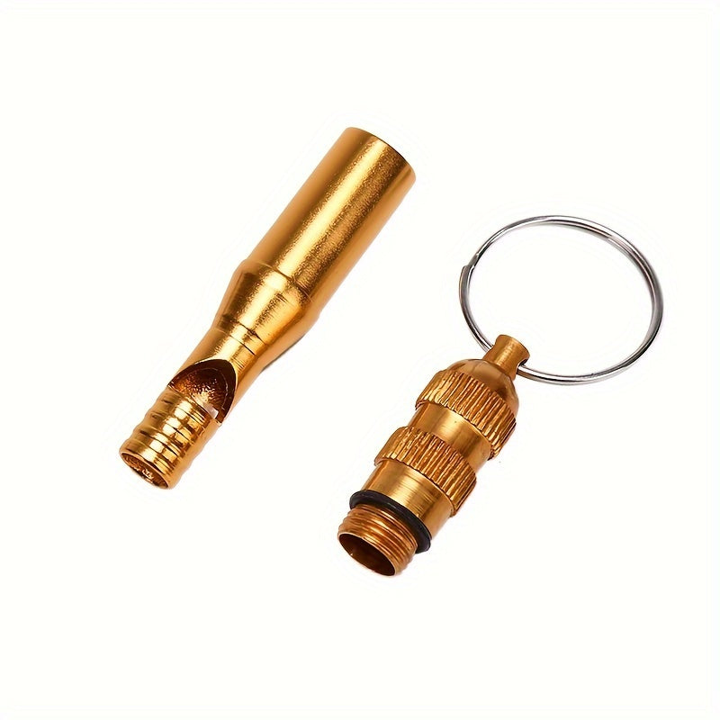 Aluminum Alloy Lifesaving Whistle with Waterproof Compartment