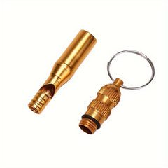 Aluminum Alloy Lifesaving Whistle with Waterproof Compartment