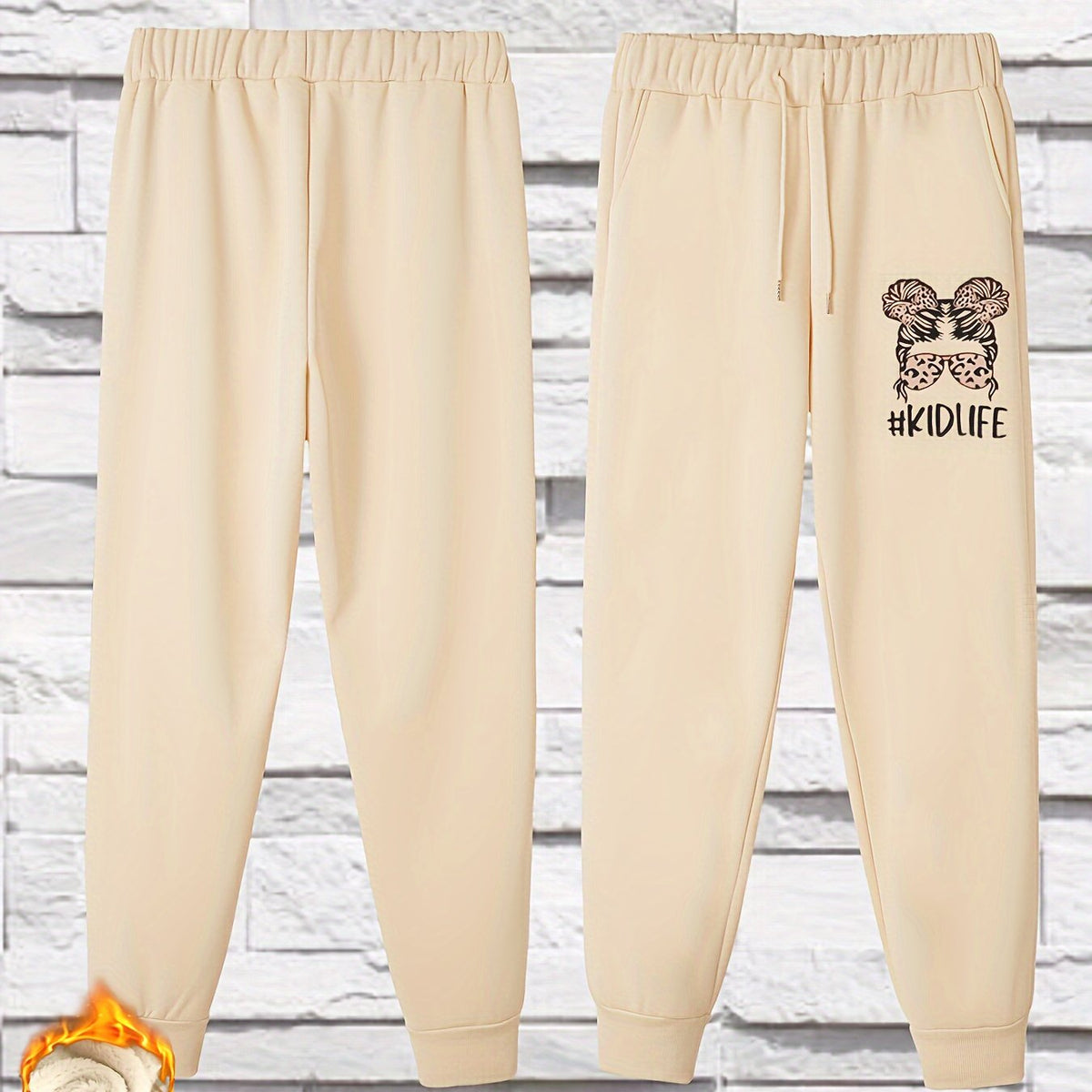  Cartoon Graphic Drawstring Joggers