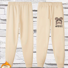  Cartoon Graphic Drawstring Joggers