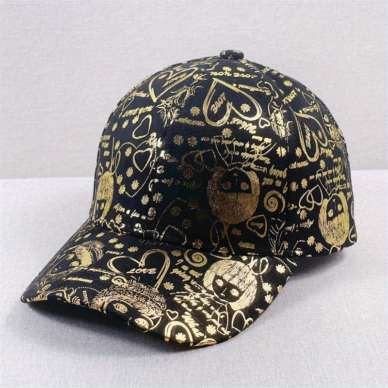 Hot Stamp Graffiti Baseball Cap Solid Sun Hat Hip Hop Dad Hats For Women