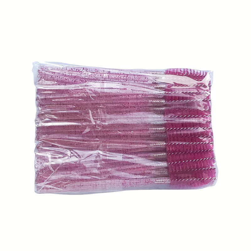 50Pcs Crystal Eyebrow Mascara Applicator Cosmetic Brushes