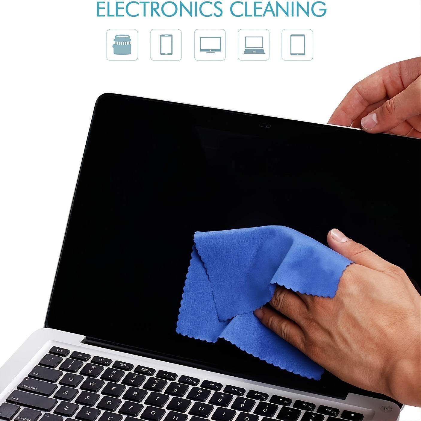 6Pcs Microfiber Cleaning Cloths For Eyeglasses Camera Lens Cell Phones CD DVD