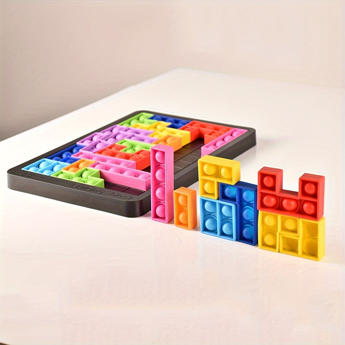 Silicone Puzzle Building Blocks - Educational Toy for Parent-Youngsters Bonding