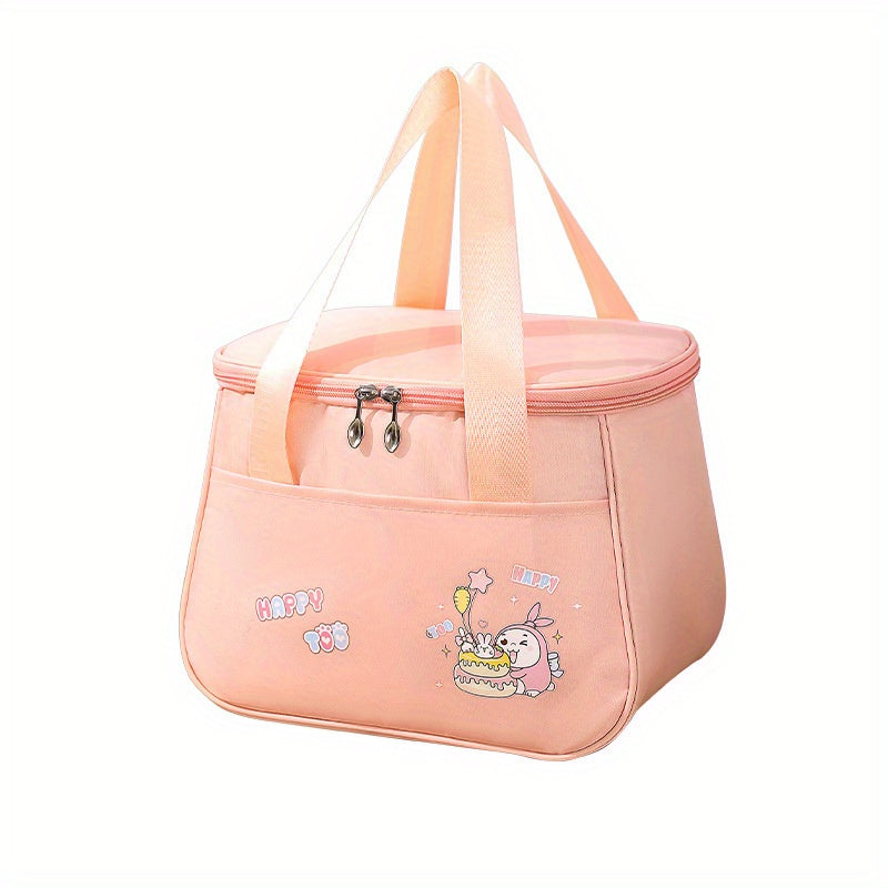 Cartoon Insulated Lunch Bag for Students Picnic Cam
