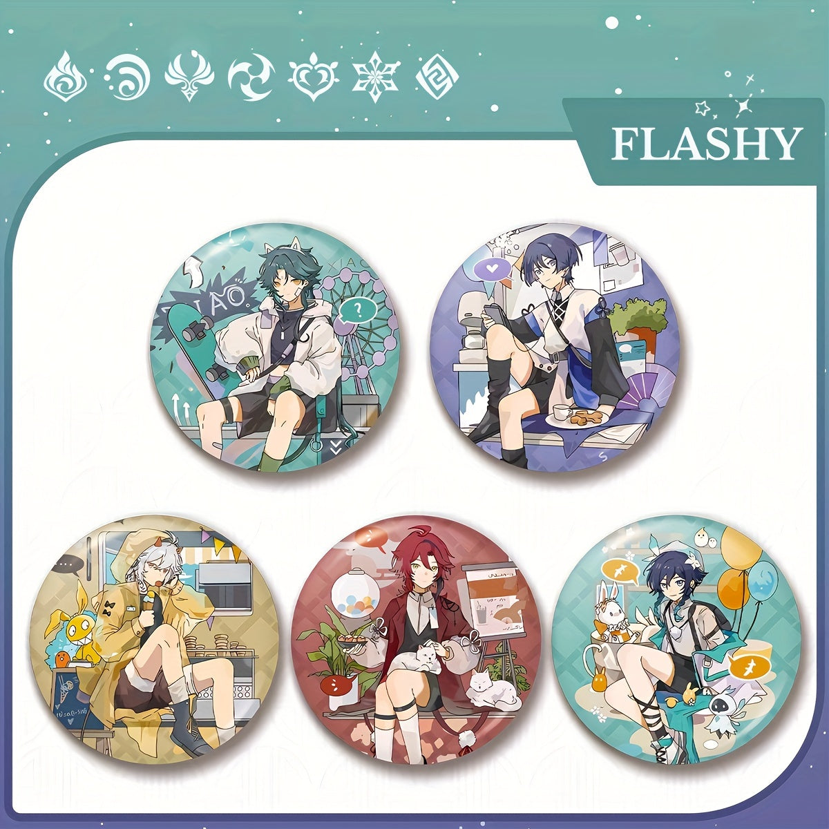 Game Cartoon Badges Character Figure Anime Pendant Decoration