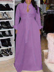  Maxi Shirt Dress With Belt