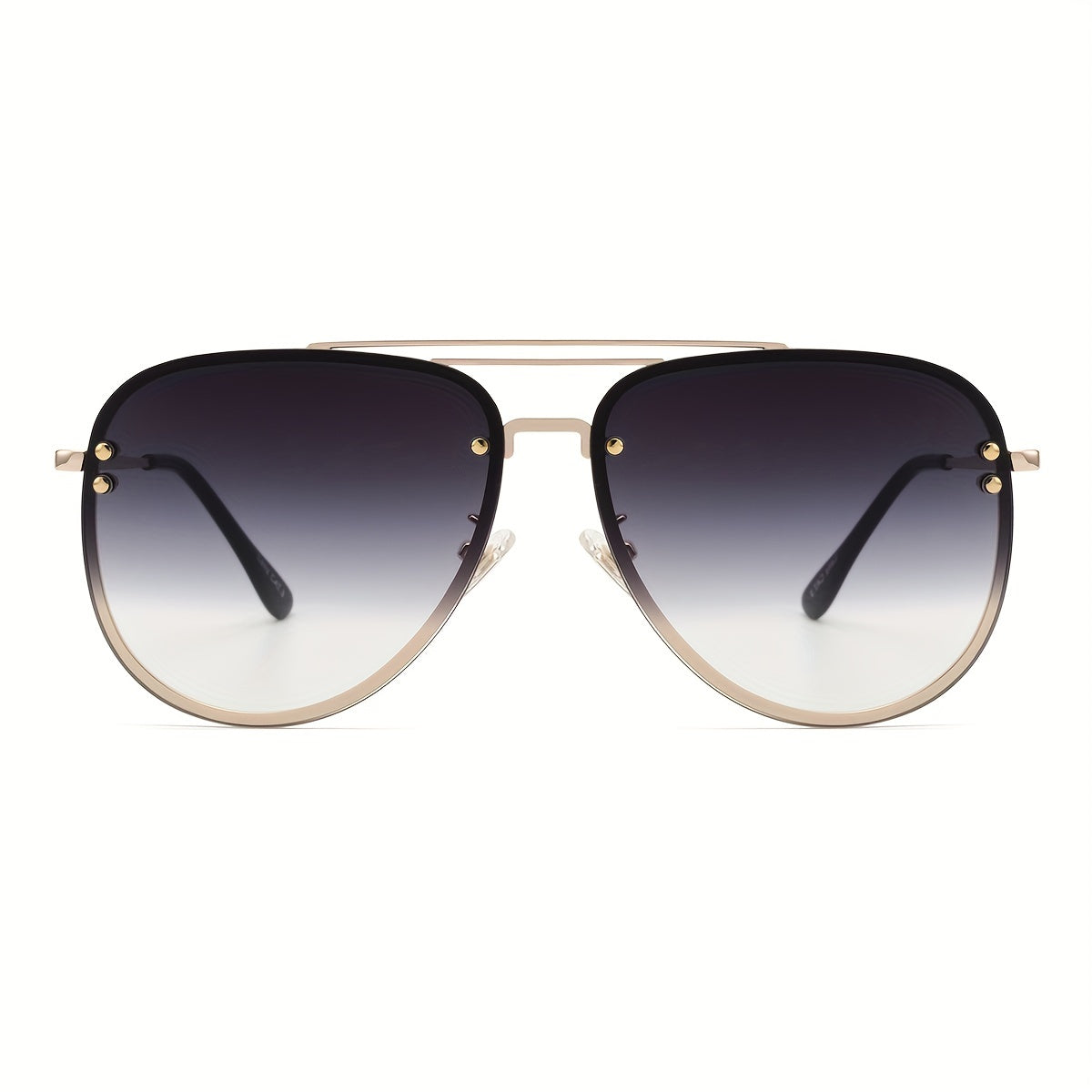 OUWEN Oversized Aviator Sunglasses Women Gradient Lens UV Prote