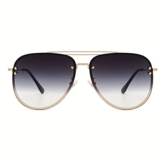 OUWEN Oversized Aviator Sunglasses Women Gradient Lens UV Prote