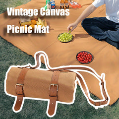 Outdoor Picnic Camping Mat with PU Leather Strap