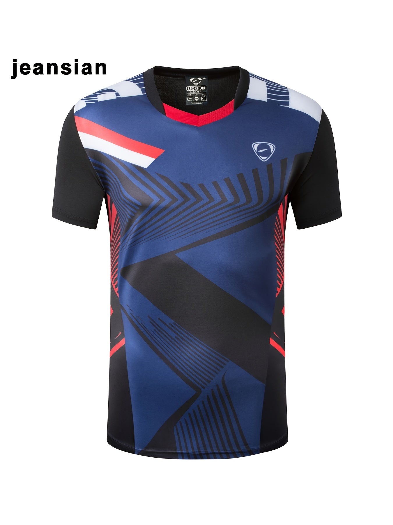 Men's Quick Dry Athletic T-Shirt Abstract Round Neck Tee Top