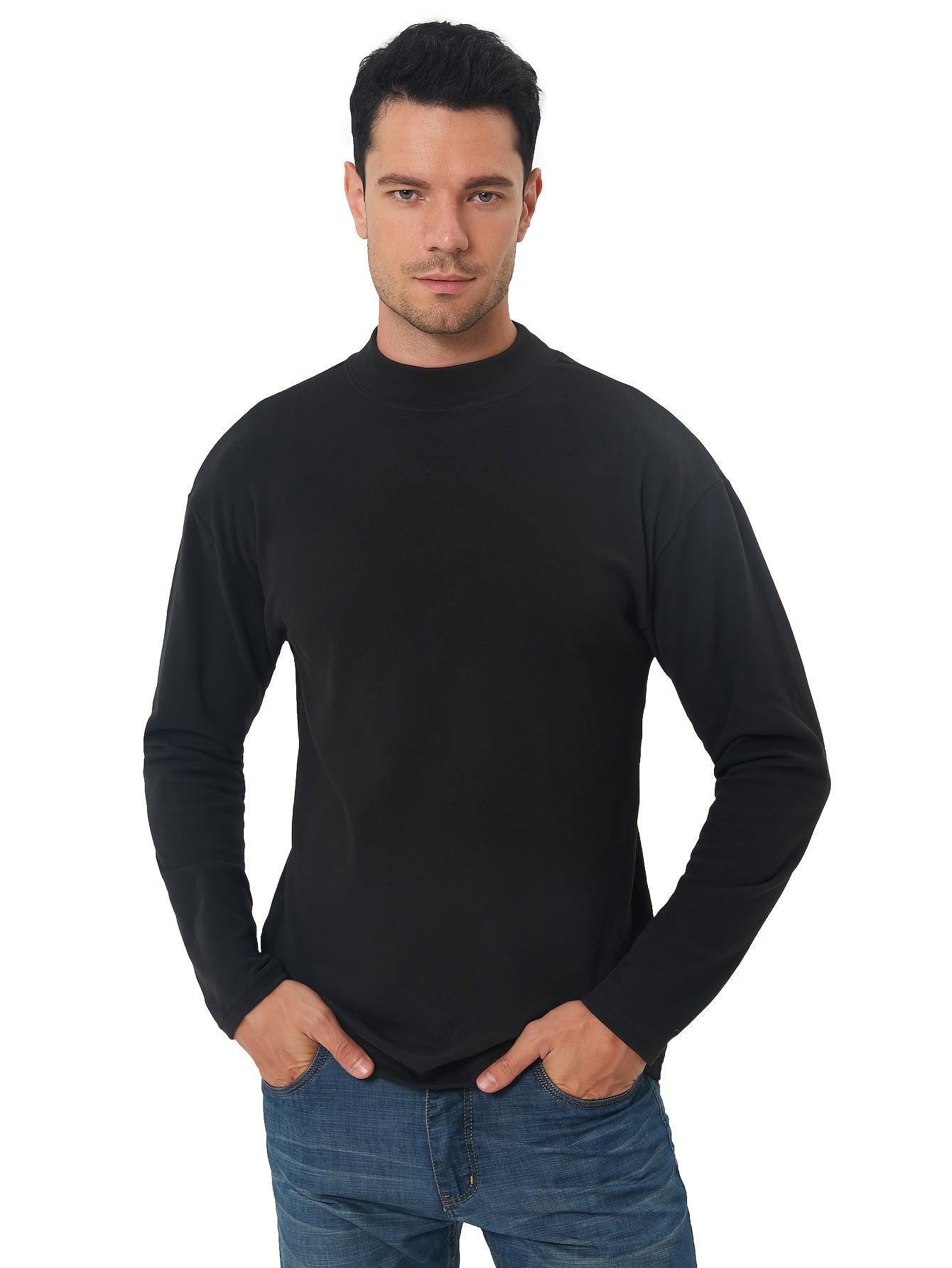 Men's Solid Thermal Tee for Fitness Activities