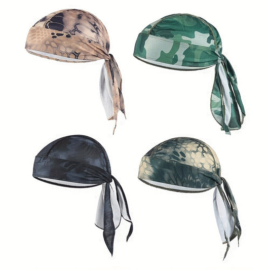 Cycling Cap Long Tail Turban Hat Breathable Pirate Hat