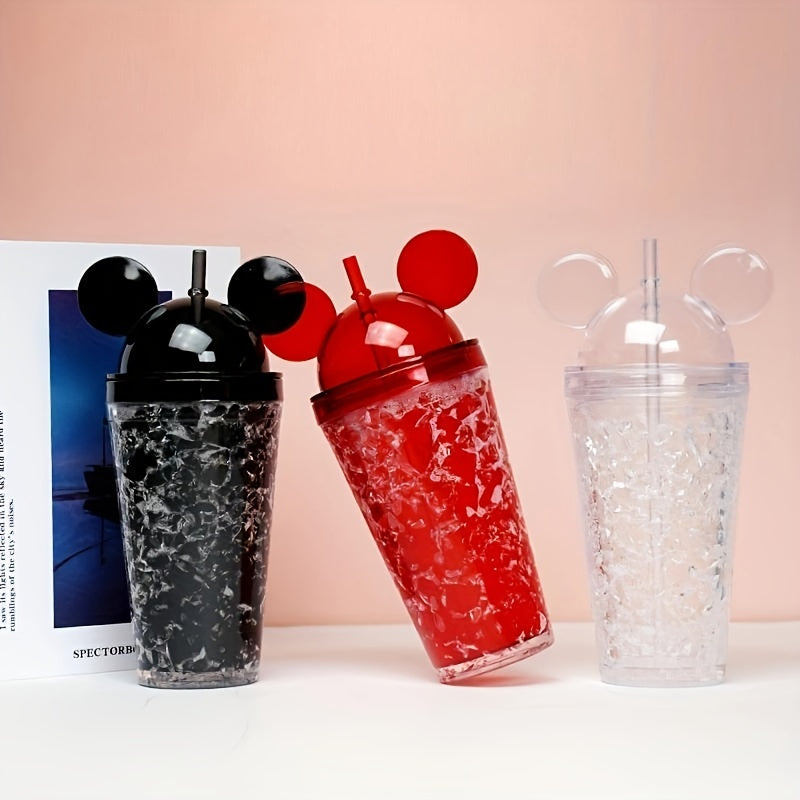 Mouse Shaped Lid Drinking Cup for Summer, Christmas, Halloween - Gift