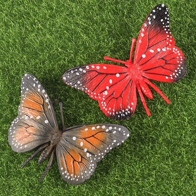 12pcs Colorful Plastic Butterfly Toys for Insect Themed Parties