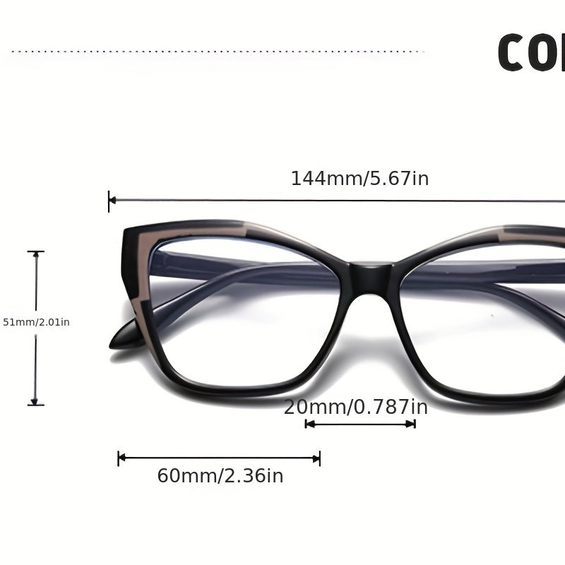 Light Blocking Glasses Block Cat Eye Clear Lens Computer Glasses