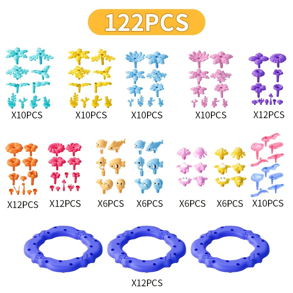 Educational Building Blocks 122pcs Assembling Toys for Boys and Girls