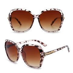 Vintage Oversized Square Sunglasses Transparent Gradient Classic Eyeglasses
