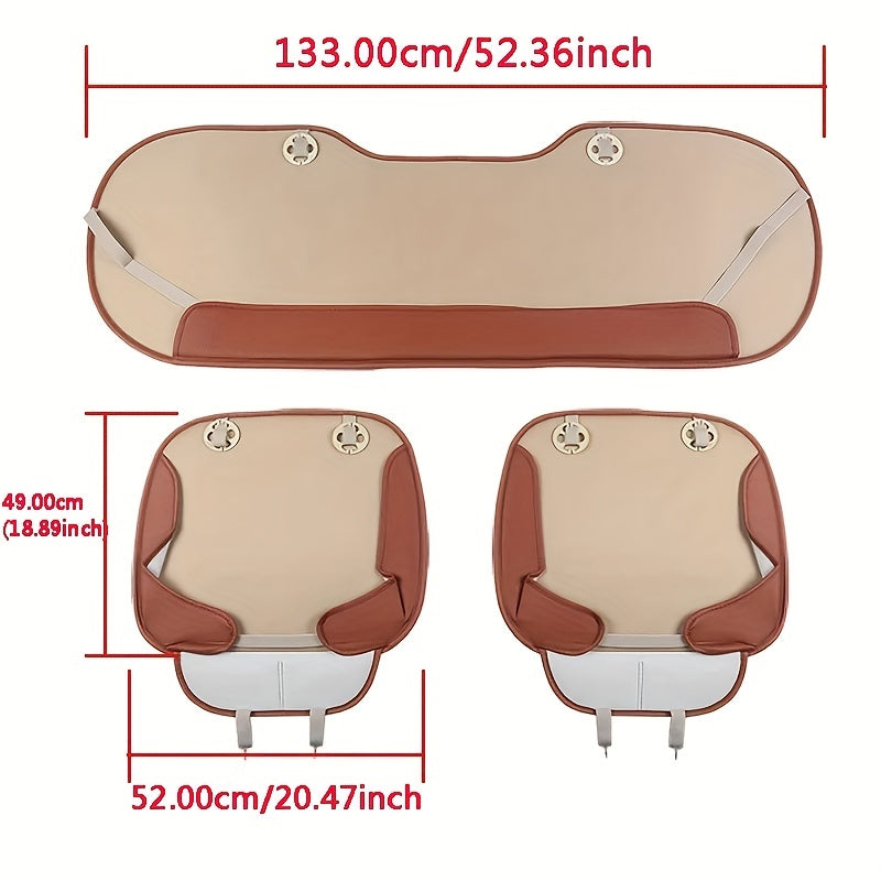 Breathable PU Leather Auto Seat Cushion Protector Anti Slip Car Seat Cover
