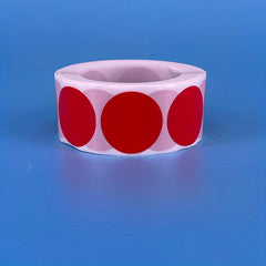 2 Round Colored Stickers Dot Adhesive Film Roll Packaging Label