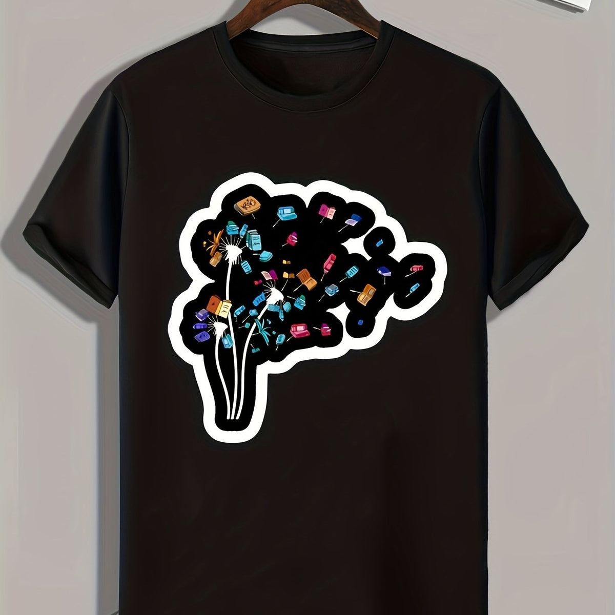 Funny Pattern Print Men's Graphic T-shirt for Summer