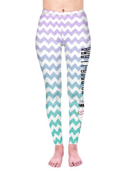 Ripple Letter Print Bodycon Leggings Skinny Stretchy Striped Leggings
