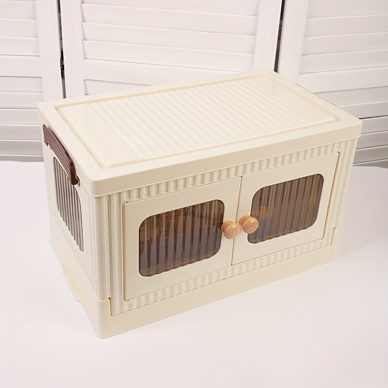 Beige Medium Folding Desktop Storage Single Without Wheels