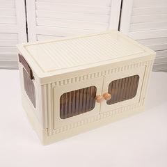 Beige Medium Folding Desktop Storage Single Without Wheels