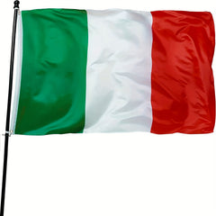 Italian Flag 3x5 Feet 100D Polyester Fade resistant Brass Grommets Canvas Header