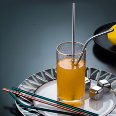 12pcs Stainless Steel Metal Straws with Cleaning Brushes for 20oz and 30oz Cups