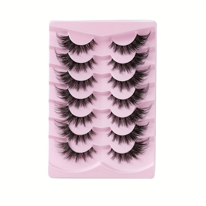 7 Pairs Fox Eye Lashes Little Devil Style Natural Volume