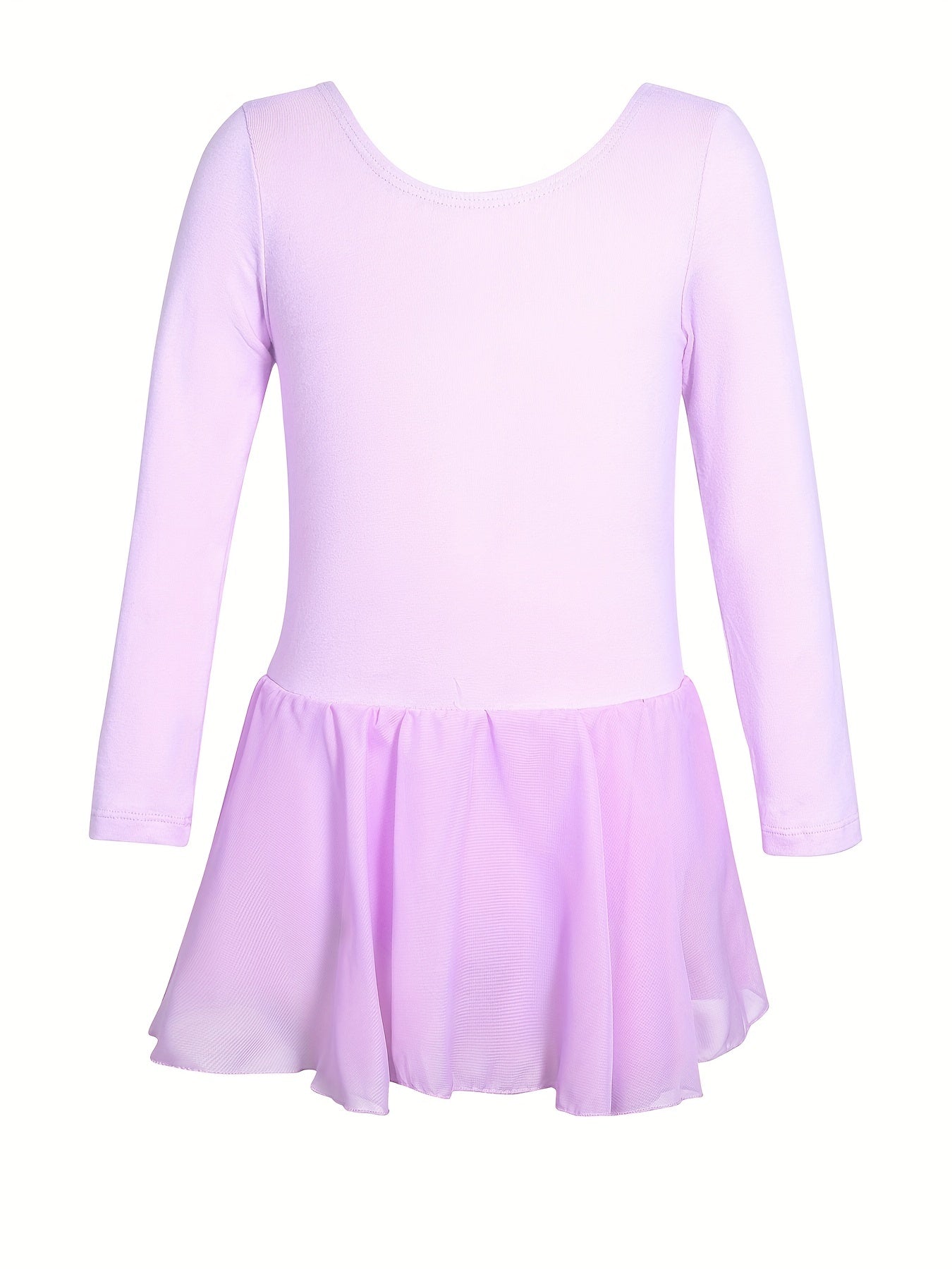 Girls Compression Ballet Suit with Chiffon Skirt