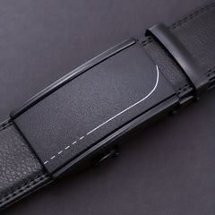 Men's Leather Belt Automatic Buckle Business Casual Light Board Belt